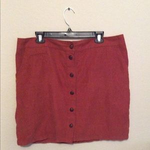 Sonoma Skirt corduroy button front pockets